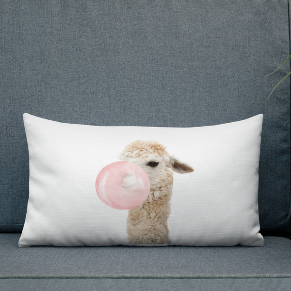 Llama Bubble Gum Pillow