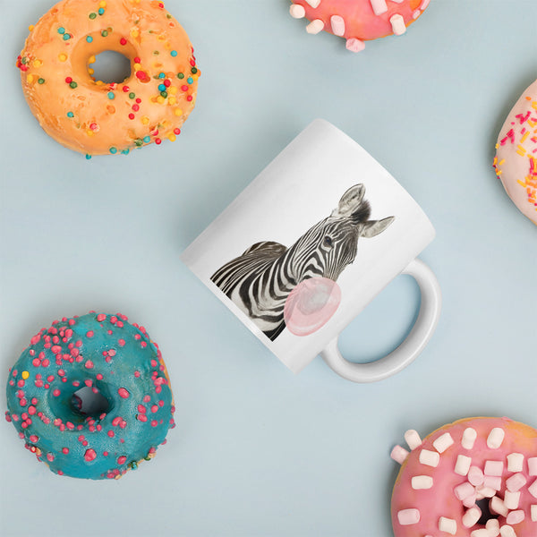 Zebra Bubble Gum Coffee Mug