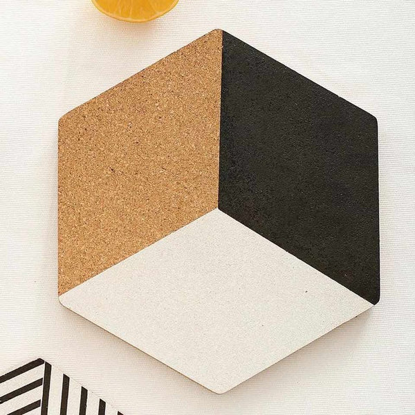 Geometric Design Cork Coasters